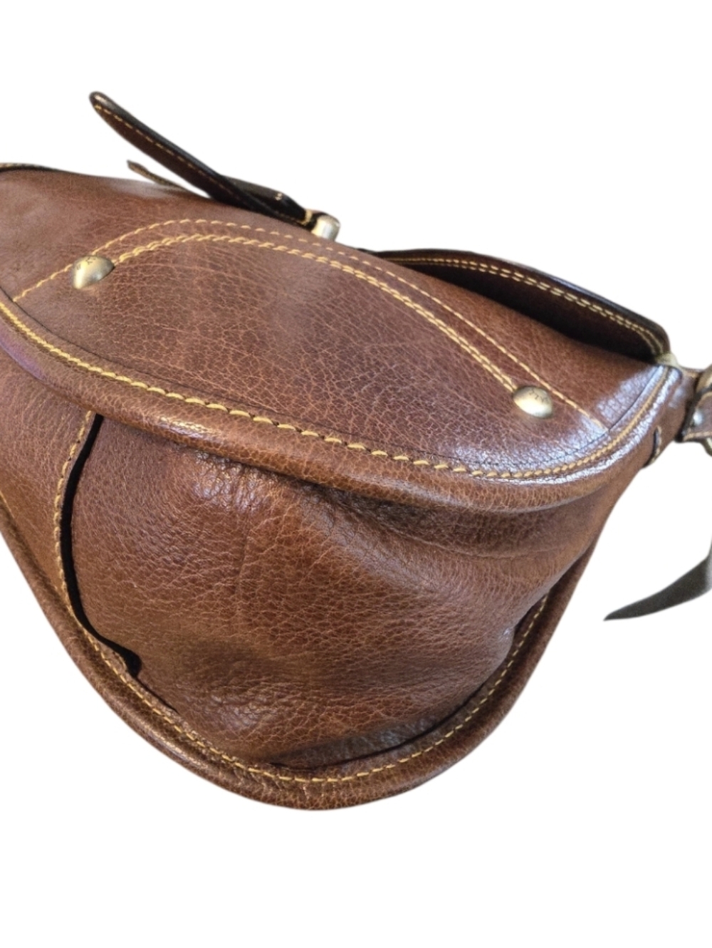 Bally Vintage Made In Italy Saddle Crossbody Bag With Vintage Bally Dustbag - Picture 15 of 16